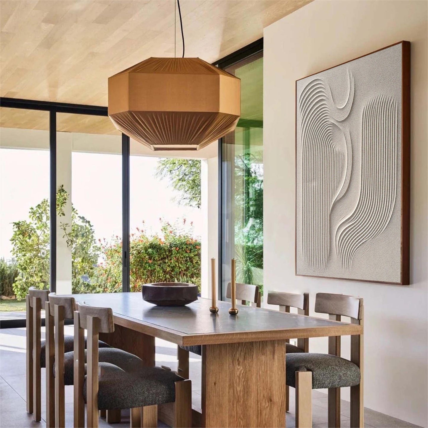 Beige Wave Texture Painting