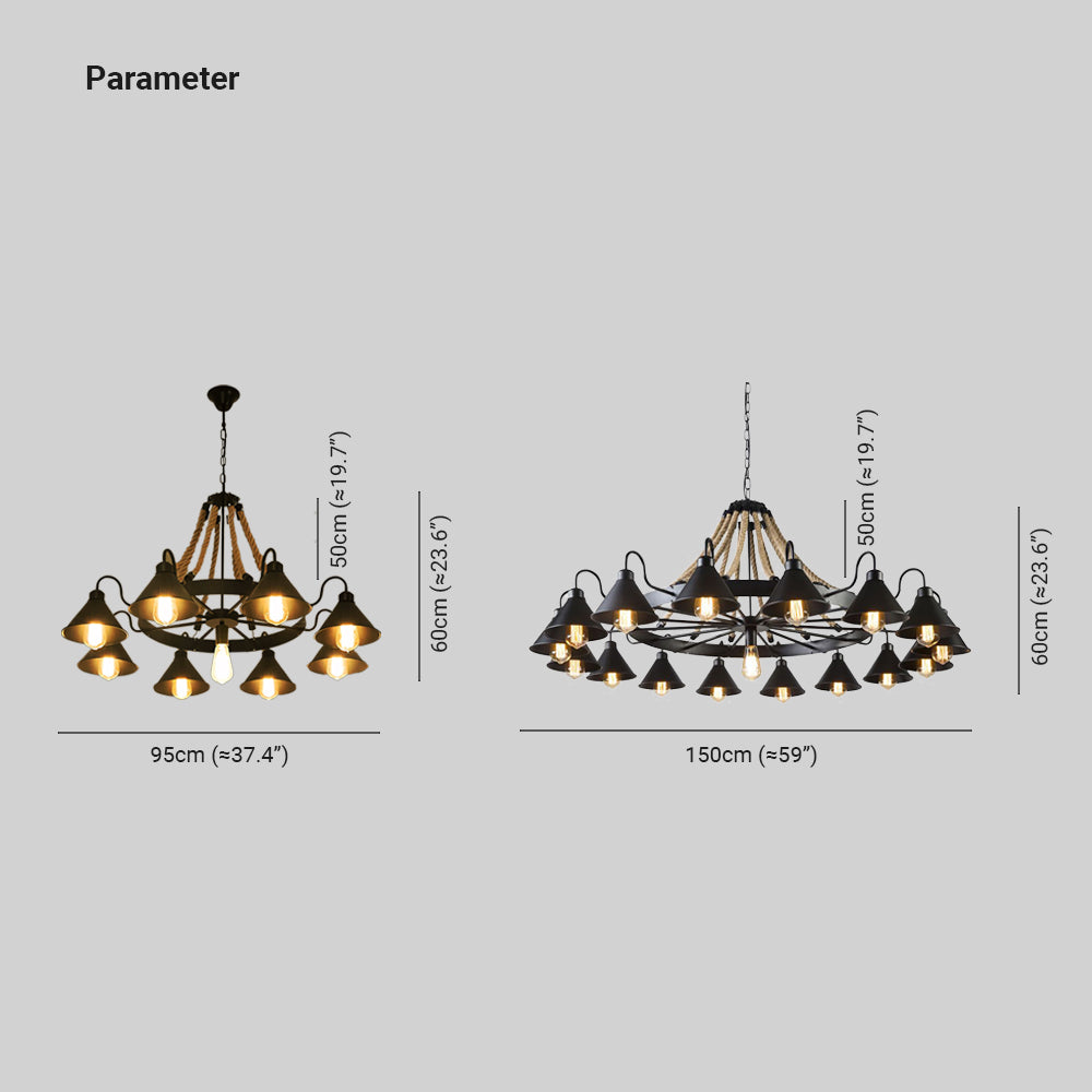 Industrial Metal Chandelier