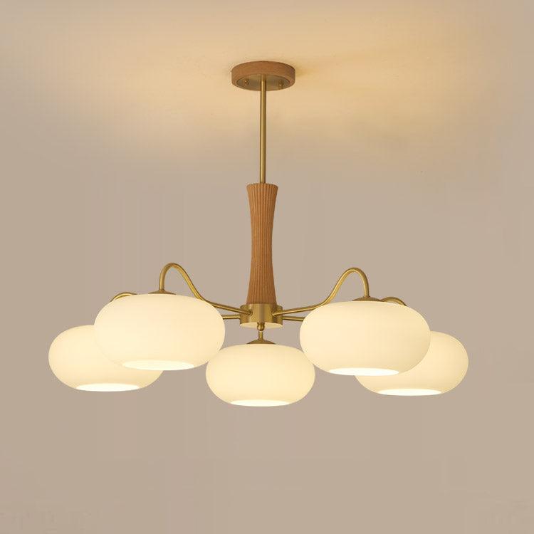 Walnut Globe Ceiling Light
