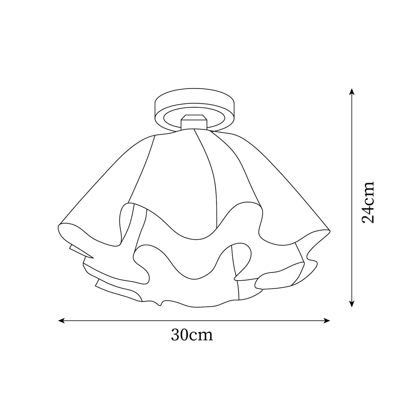 Ruffle Bloom Ceiling Light