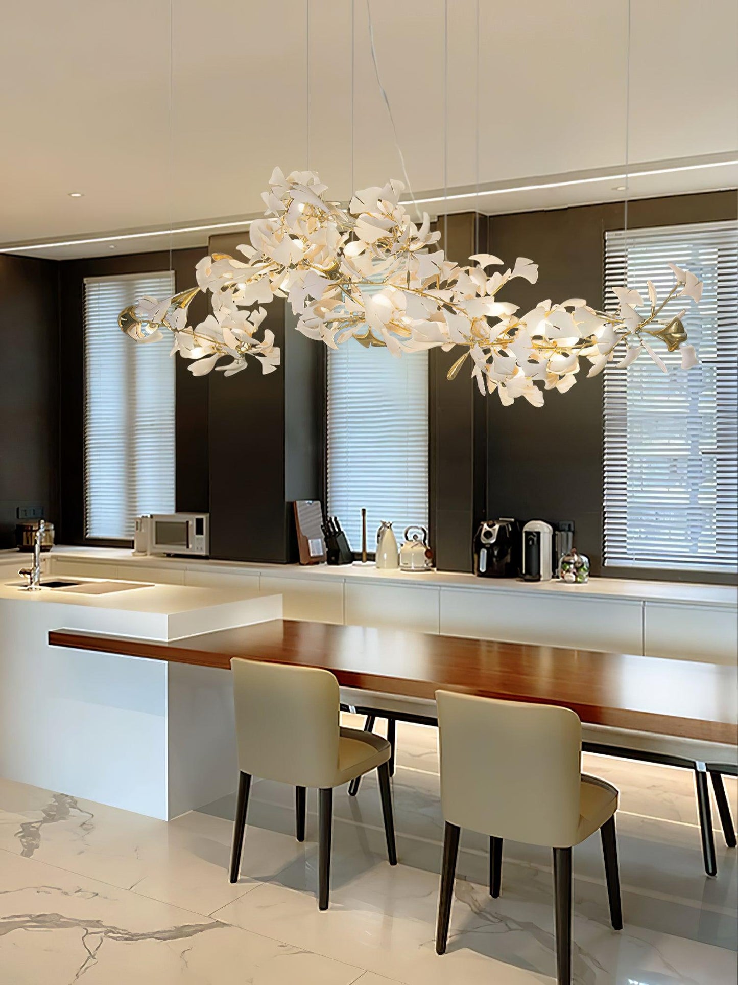 Modern Gingko Leaf Chandelier