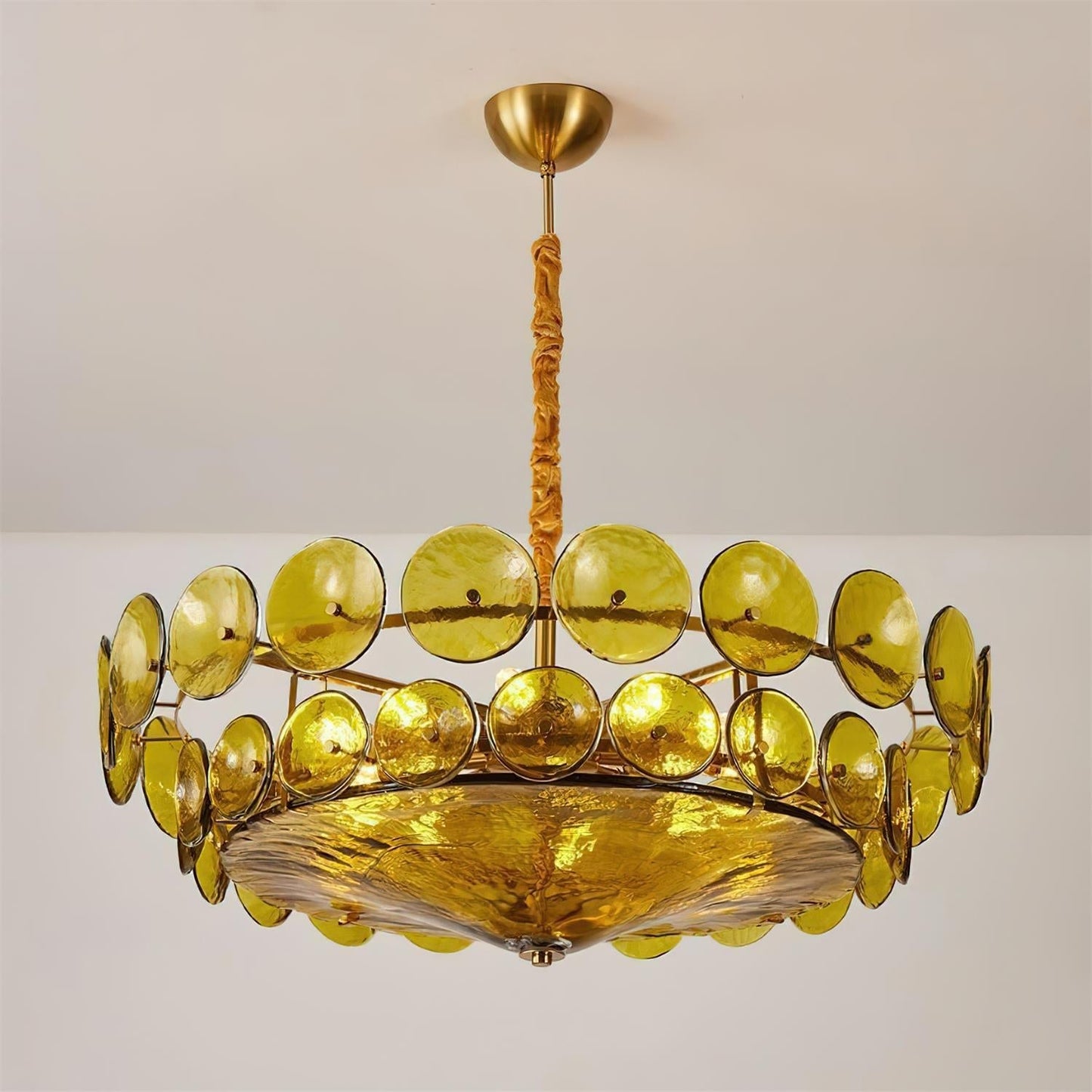 Glass Disc Chandelier