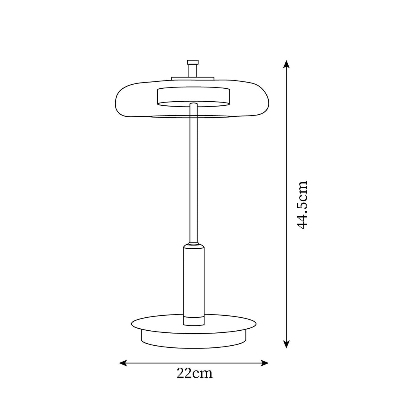 Modern Glass & Brass LED Table Lamp