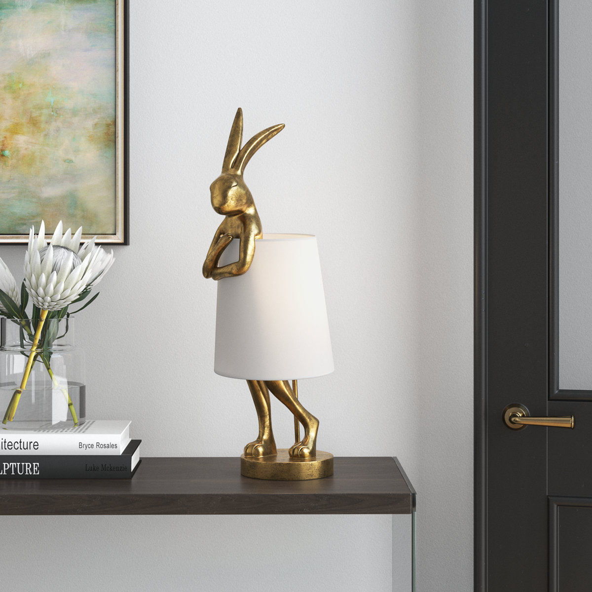 Triche 26.5" H Sculptural Rabbit Table Lamp