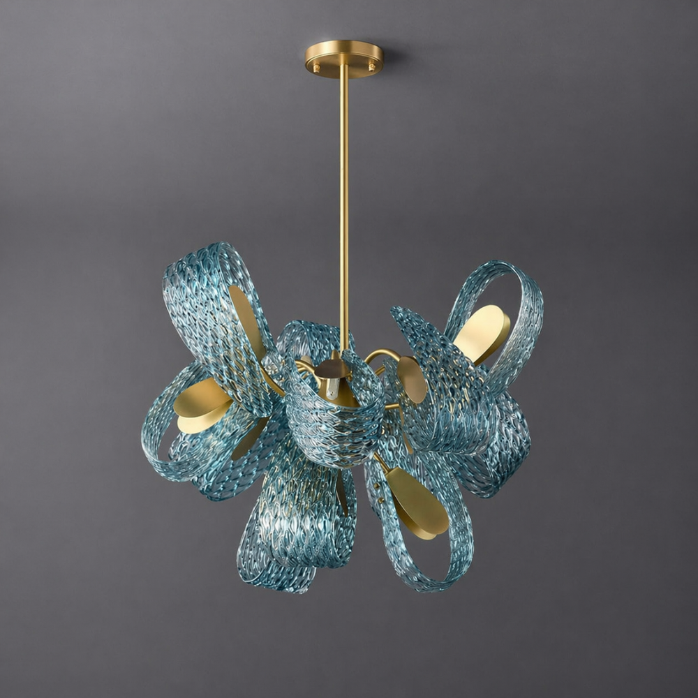 Glass Leaf Chandelier