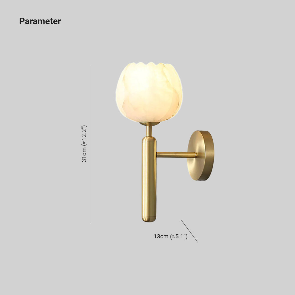 Flora Brass Wall Lamp