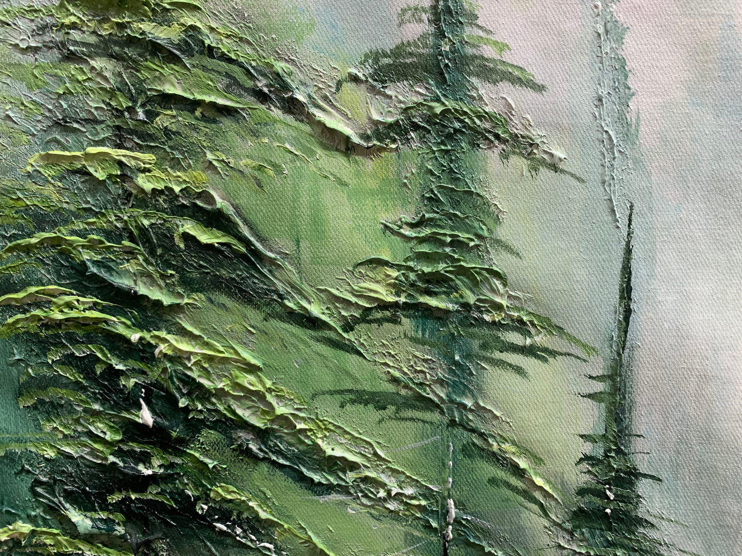 Textured Forest Canvas Painting