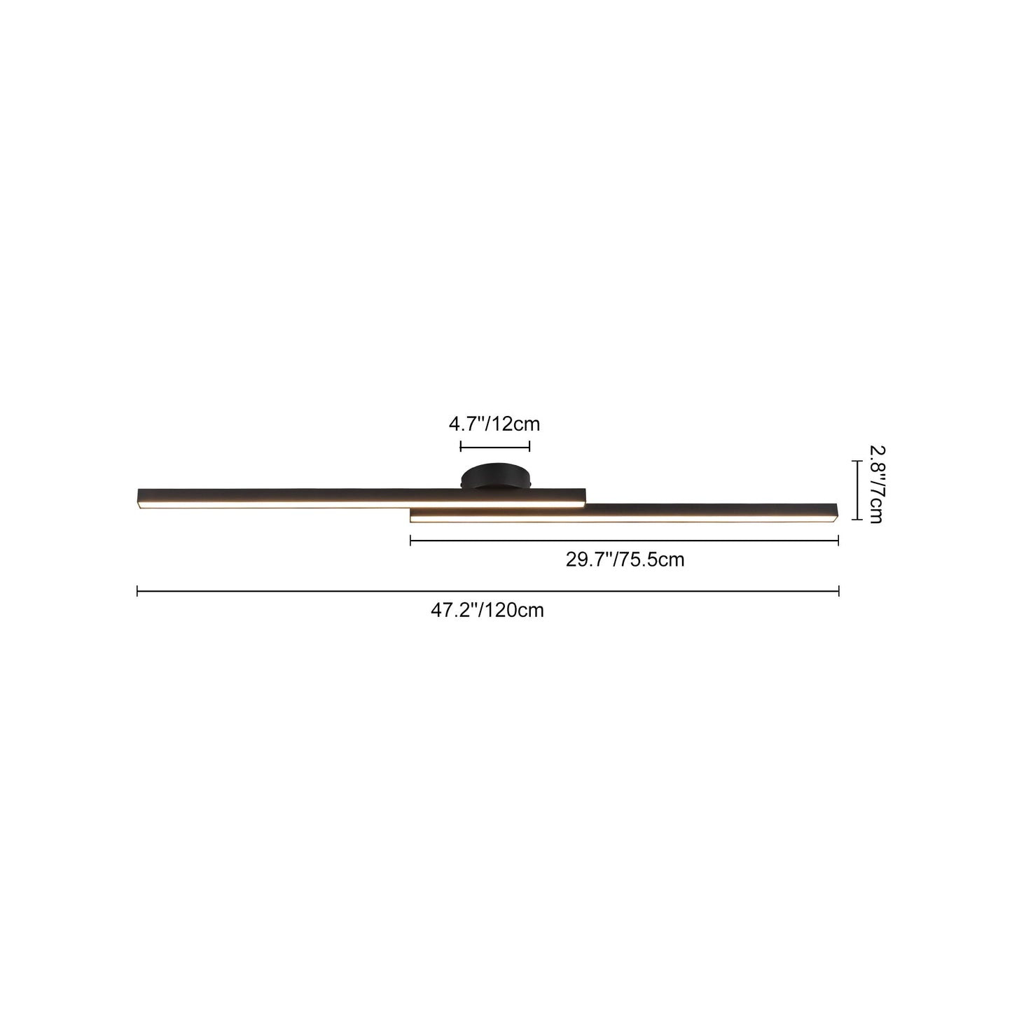 Sleek Linear LED Strip Flush Light