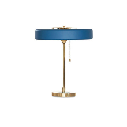 WOMO Mid-Century Round Table Lamp with Pull Chain-WM8009