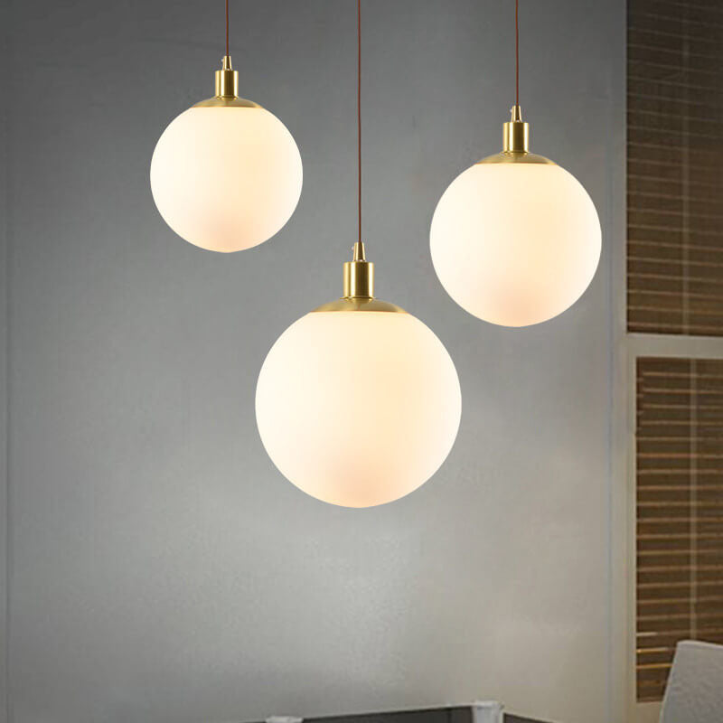 Minimalist Frosted Globe Pendant Light