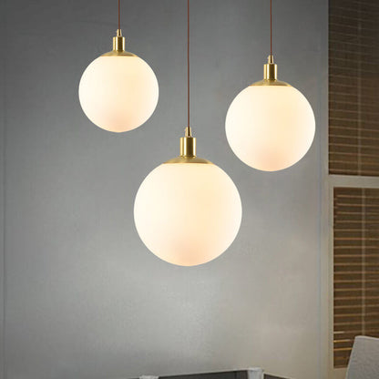 Minimalist Frosted Globe Pendant Light