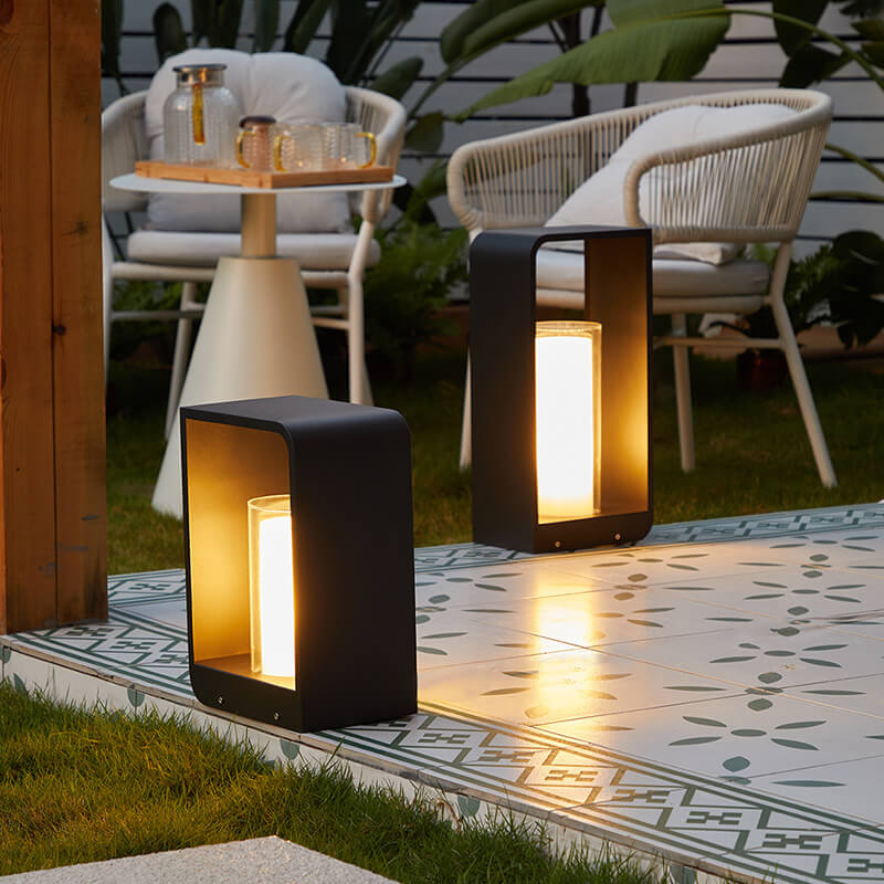 Modern Outdoor LED Frame Lantern Light