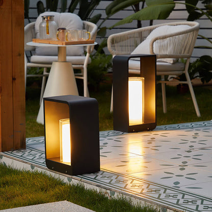 Modern Outdoor LED Frame Lantern Light