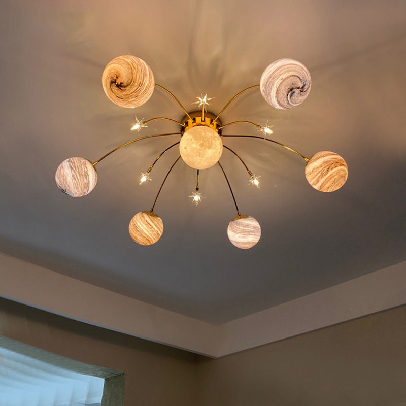 Colorful Planet Orbit Kids Ceiling Light