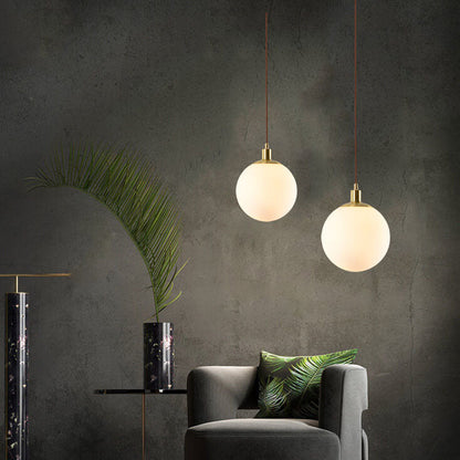 Minimalist Frosted Globe Pendant Light