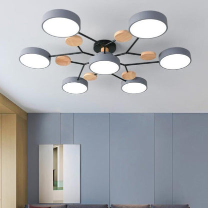 Modern Multi-Disc Branch LED Ceiling Light