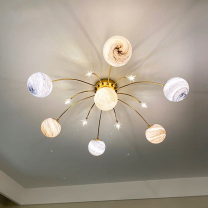Colorful Planet Orbit Kids Ceiling Light
