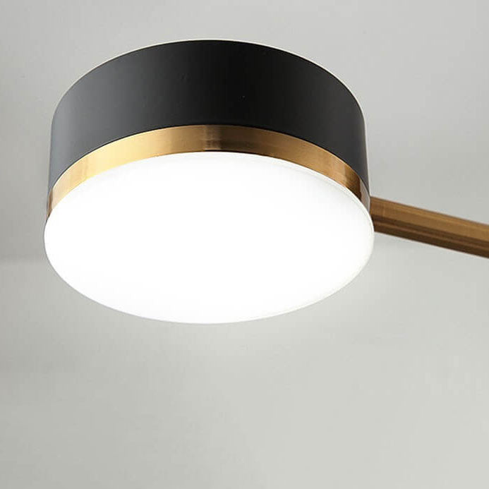 Modern Black Gold Multi-Light Ceiling Fixture