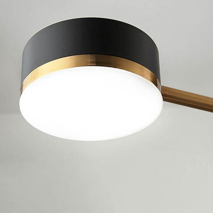 Modern Black Gold Multi-Light Ceiling Fixture