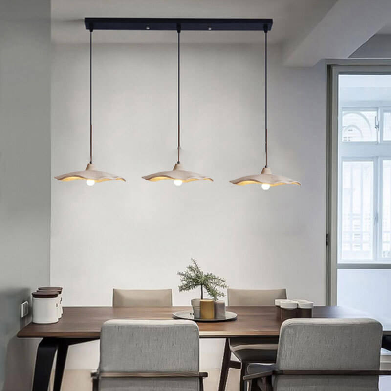 Modern Wavy Ceramic Triple Pendant Light