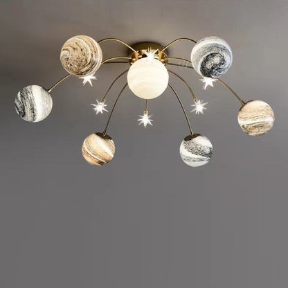 Colorful Planet Orbit Kids Ceiling Light