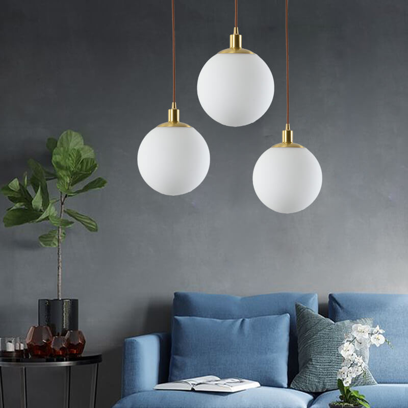 Minimalist Frosted Globe Pendant Light