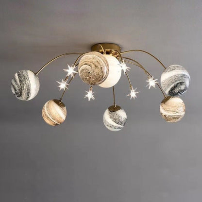Colorful Planet Orbit Kids Ceiling Light