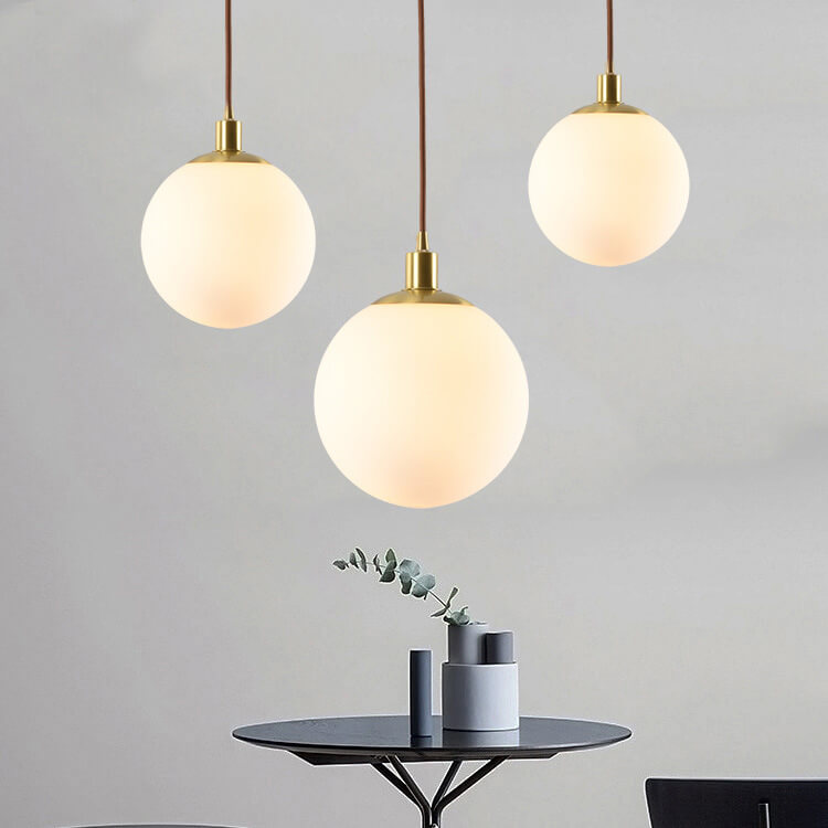 Minimalist Frosted Globe Pendant Light