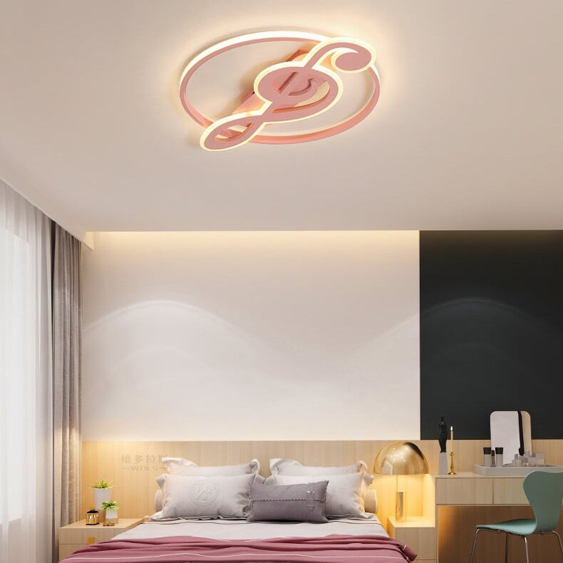Music Note LED Flush Mount Ceiling Light