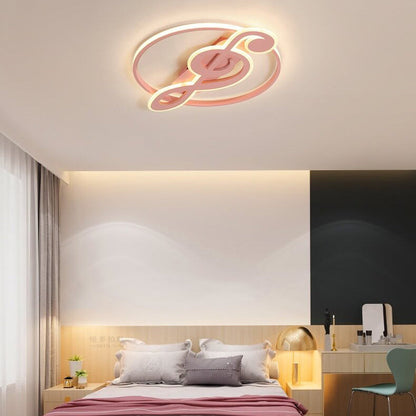 Music Note LED Flush Mount Ceiling Light