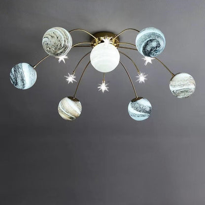 Colorful Planet Orbit Kids Ceiling Light