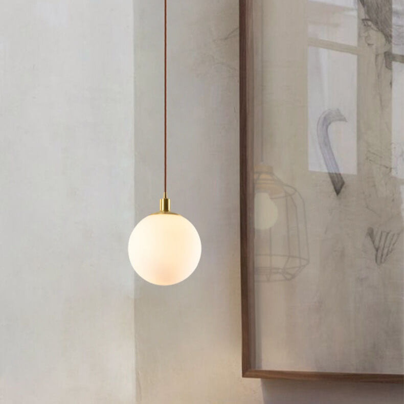 Minimalist Frosted Globe Pendant Light