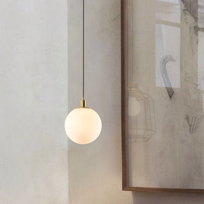 Minimalist Frosted Globe Pendant Light
