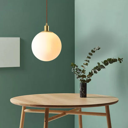 Minimalist Frosted Globe Pendant Light