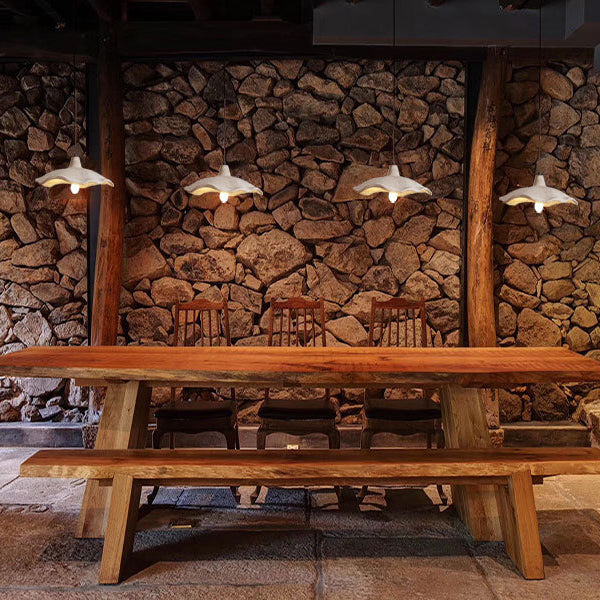 Modern Wavy Ceramic Triple Pendant Light