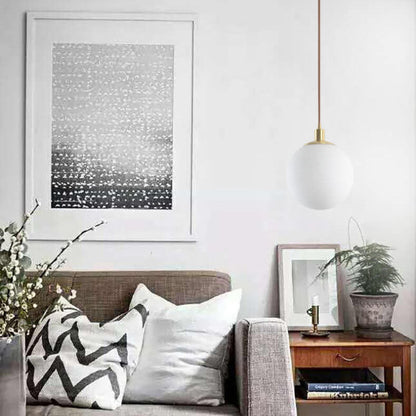 Minimalist Frosted Globe Pendant Light
