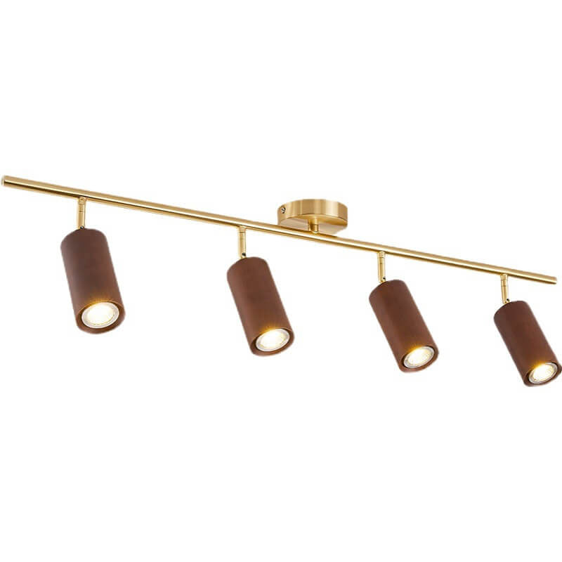 Modern Wood Cylinder Spotlight Ceiling Light