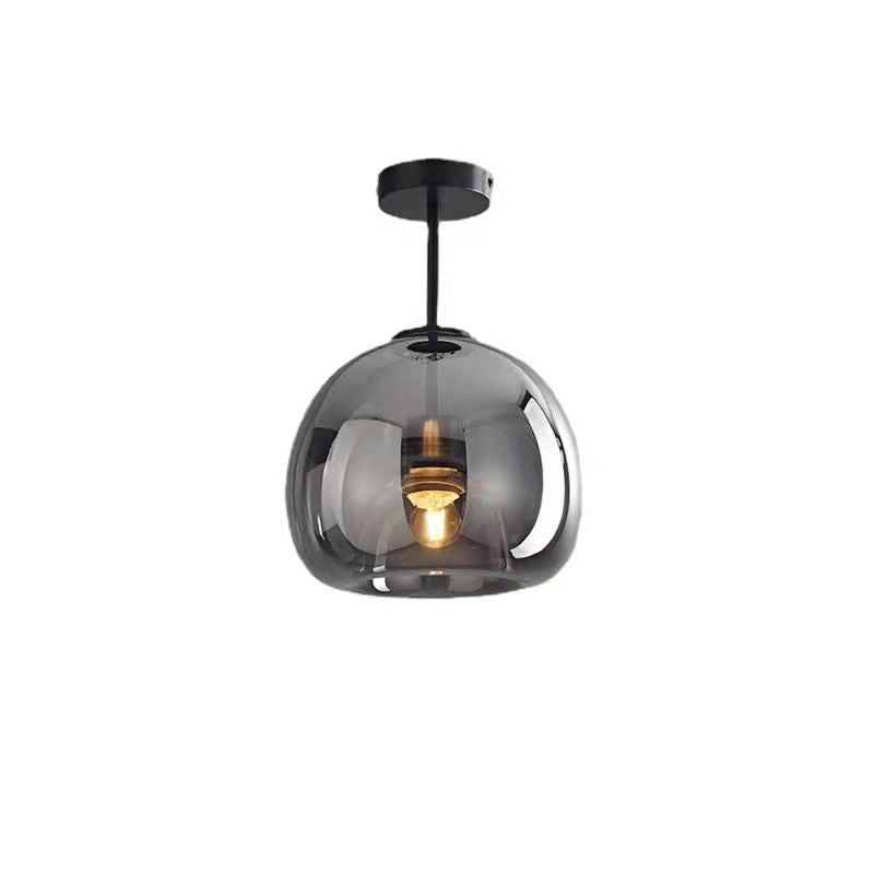 Modern Smoked Glass Globe Ceiling Light