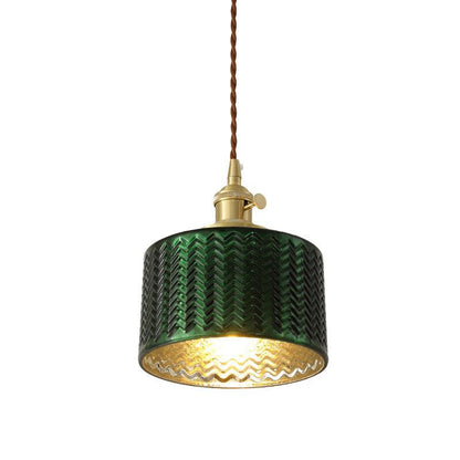 Modern Green Glass Double Pendant Ceiling Light