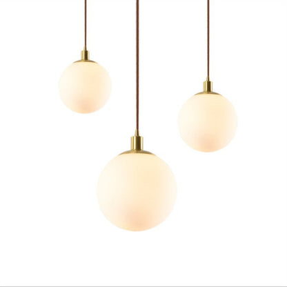 Minimalist Frosted Globe Pendant Light