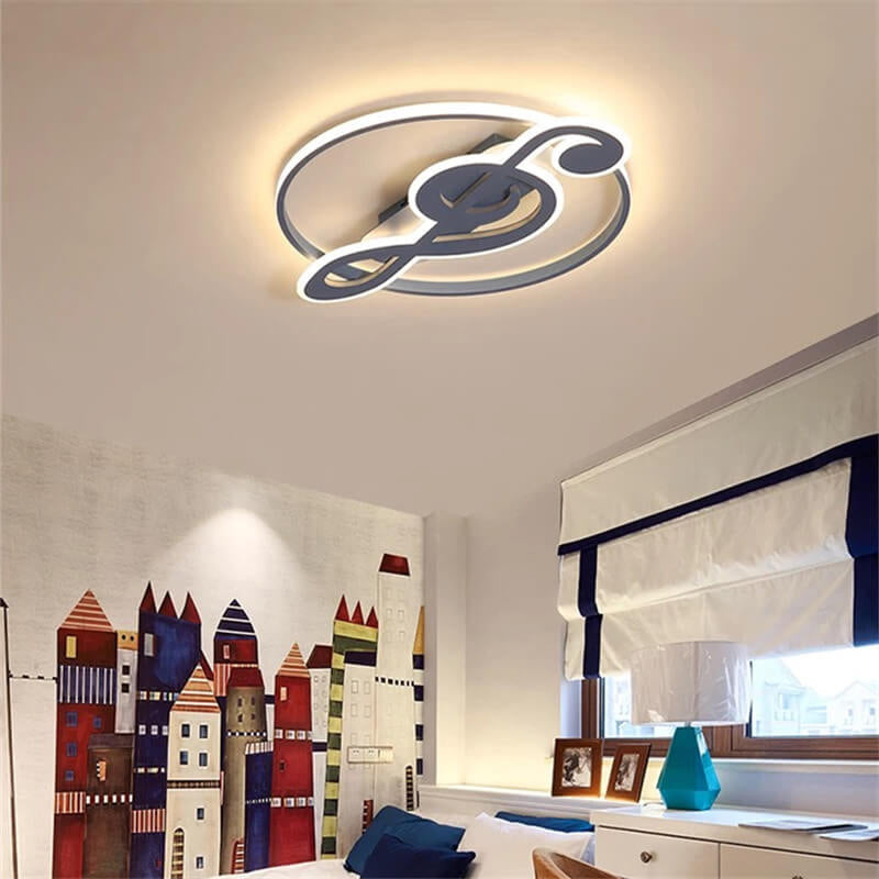 Music Note LED Flush Mount Ceiling Light