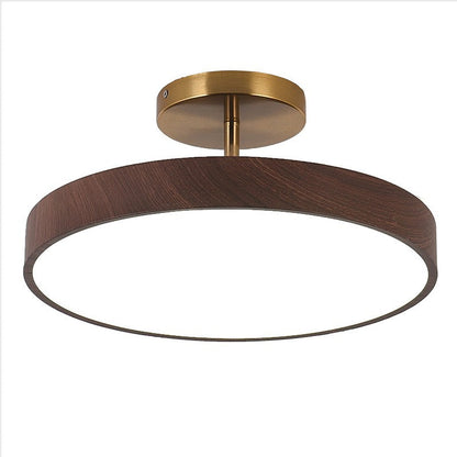 Modern Wood Grain Round LED Ceiling Light