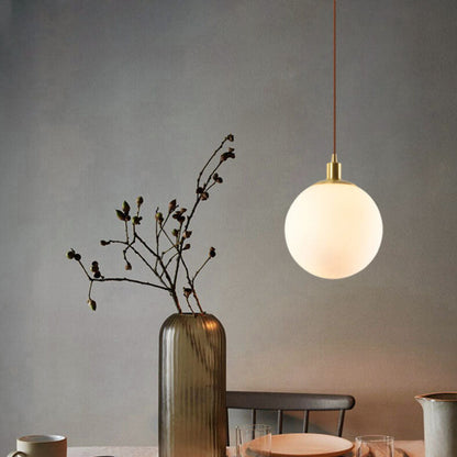 Minimalist Frosted Globe Pendant Light