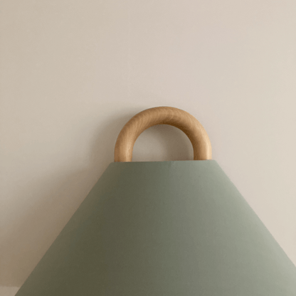 Modern Wooden Fabric Shade Wall Lamp with Plug-In Option
