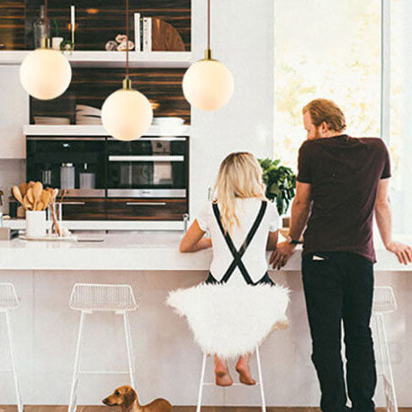 Minimalist Frosted Globe Pendant Light