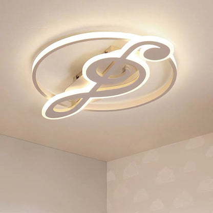 Music Note LED Flush Mount Ceiling Light