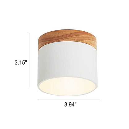 Modern Nordic Wood Accent LED Ceiling Light