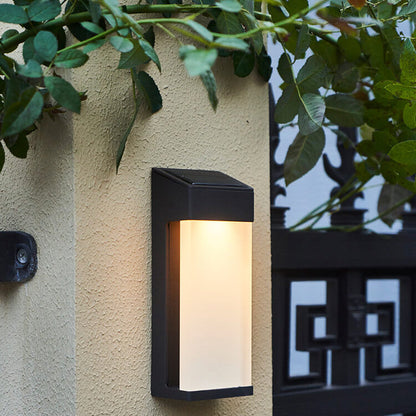 Solar Frosted Glass Outdoor Wall Light