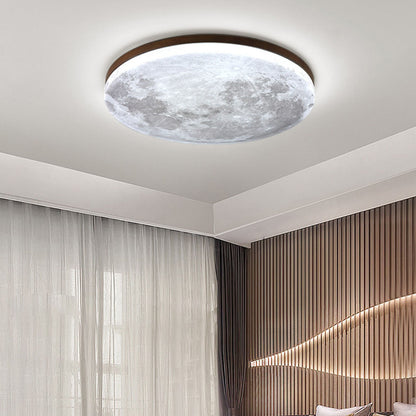 Nordic Minimalist Moon LED Flush Mount Ceiling Light