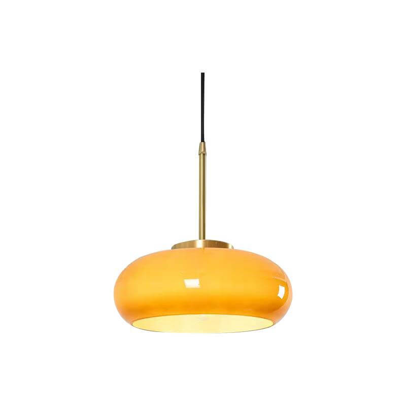 Modern Retro Amber Glass Ceiling Light
